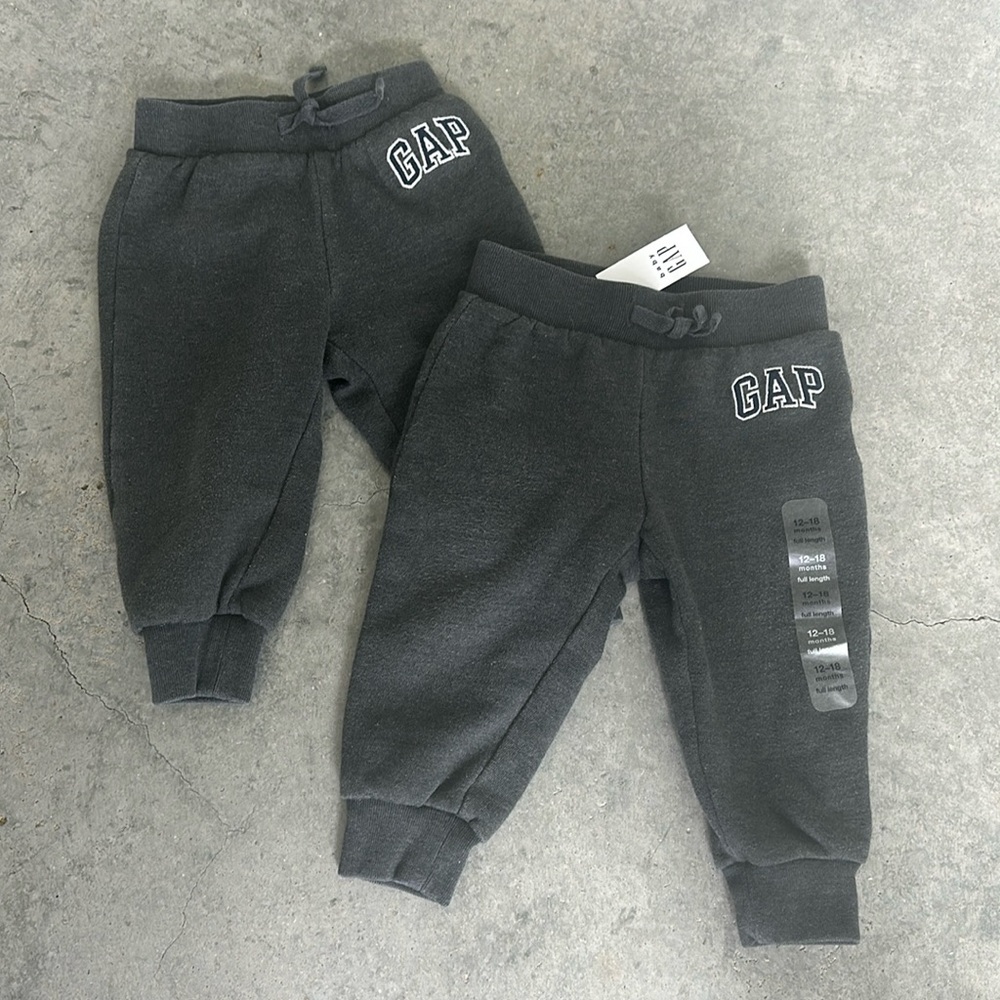 Baby Gap pull on charcoal grey joggers 12-18 months
